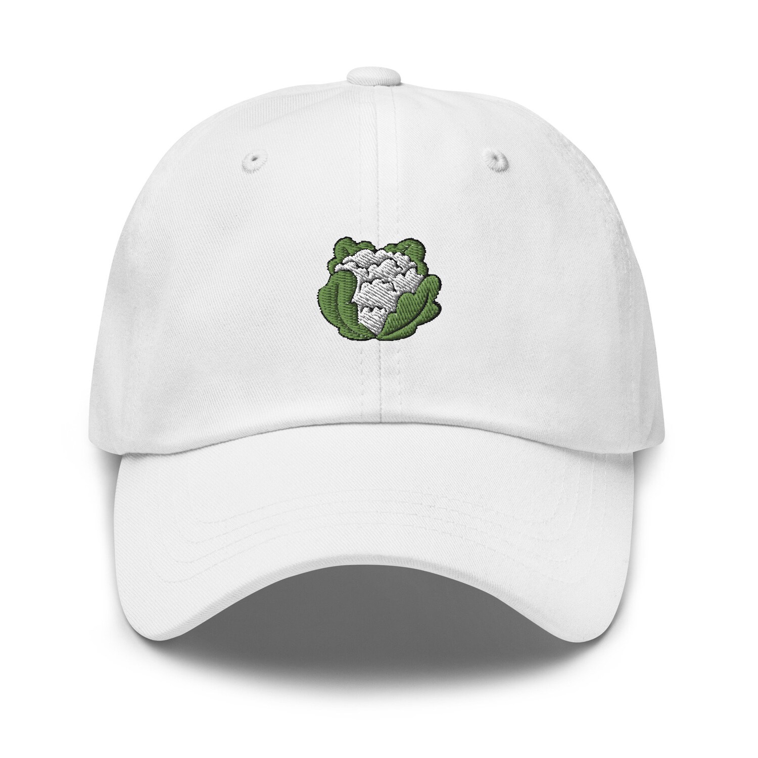 Cauliflower Embroidered Dad Hat - Foodie Baseball Cap Vegetarian Gift image 1