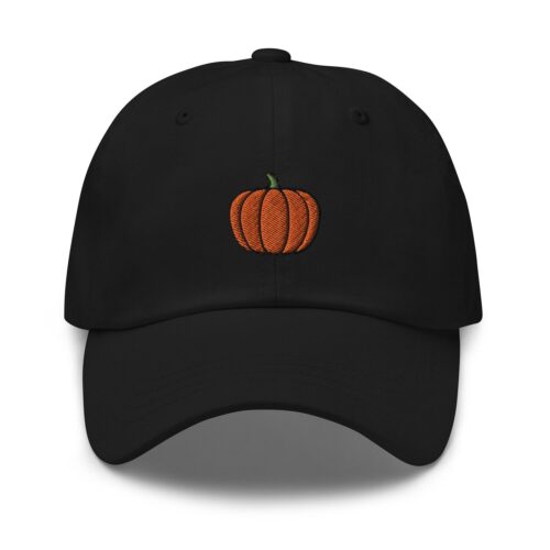 Pumpkin Embroidered Dad Hat - Vegan Vegetarian Baseball Cap Foodie Gift image 0