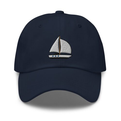 Sail Boat Baseball Dad Cap - Funny Sailor Gift Embroidered Hat image 0