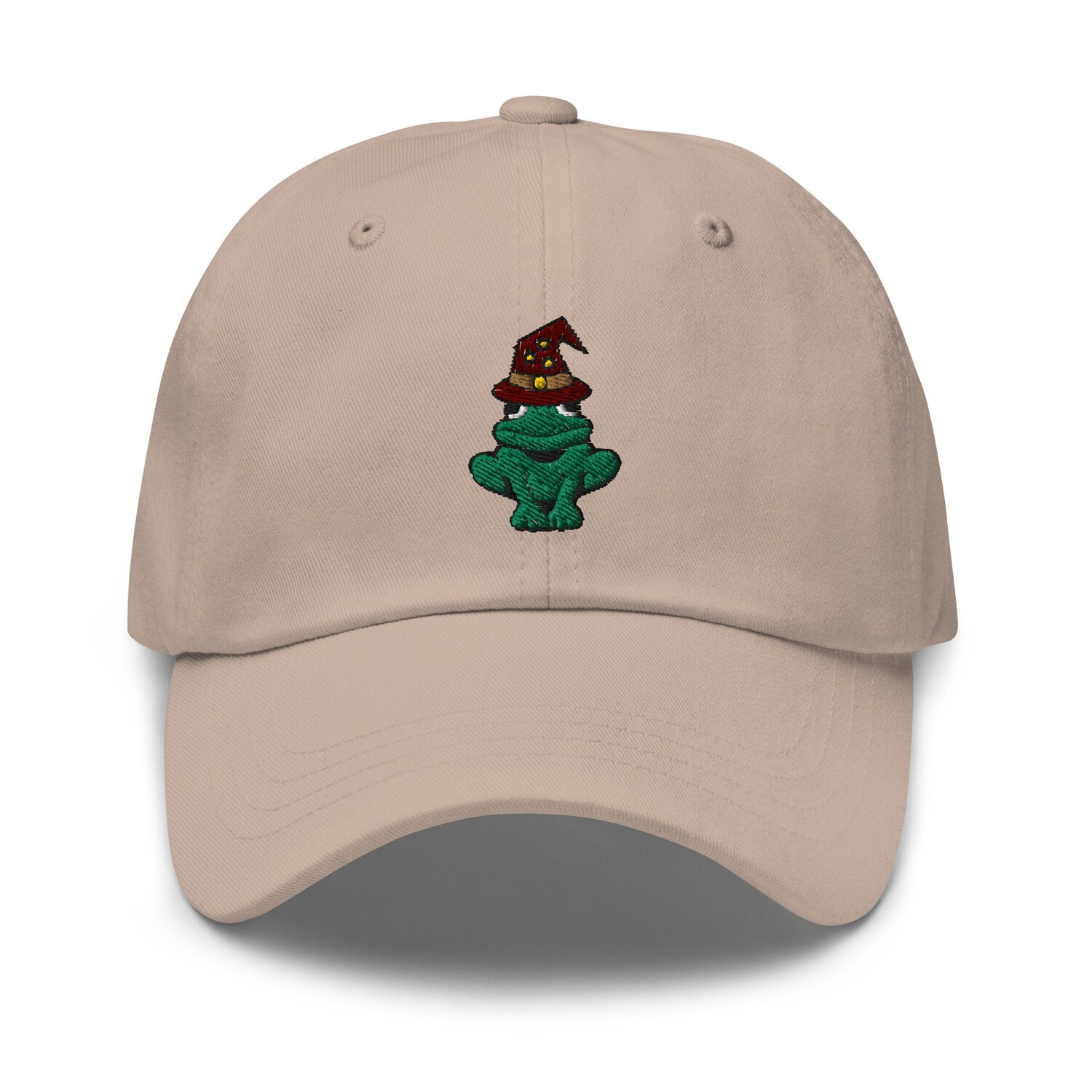 Wizard Frog Dad Hat Embroidered Unisex Adjustable Baseball Cap Gift image 1