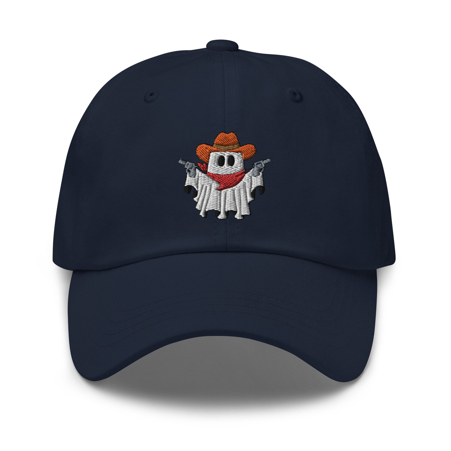 Cowboy Ghost Guns Hat - Embroidered Western Ghost Dad Cap Funny Spooky Gift image 2