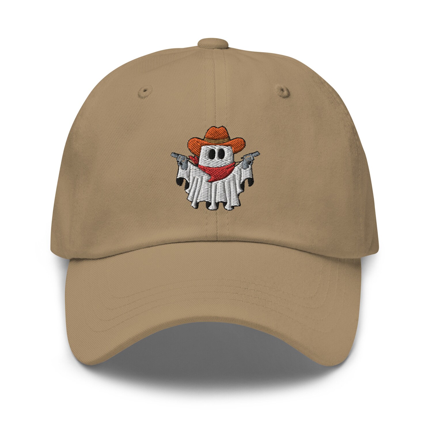 Cowboy Ghost Guns Hat - Embroidered Western Ghost Dad Cap Funny Spooky Gift image 5