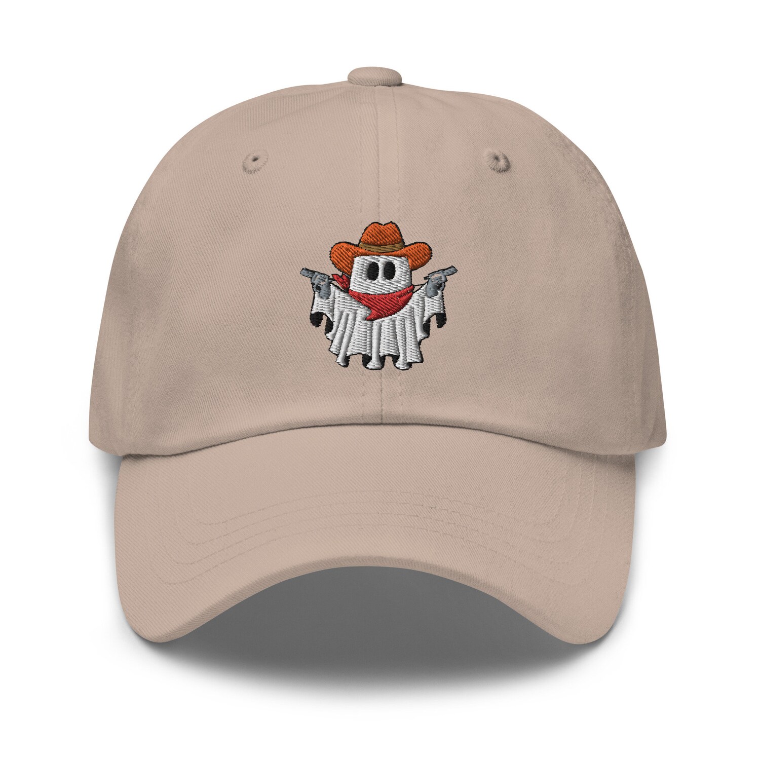 Cowboy Ghost Guns Hat - Embroidered Western Ghost Dad Cap Funny Spooky Gift image 1