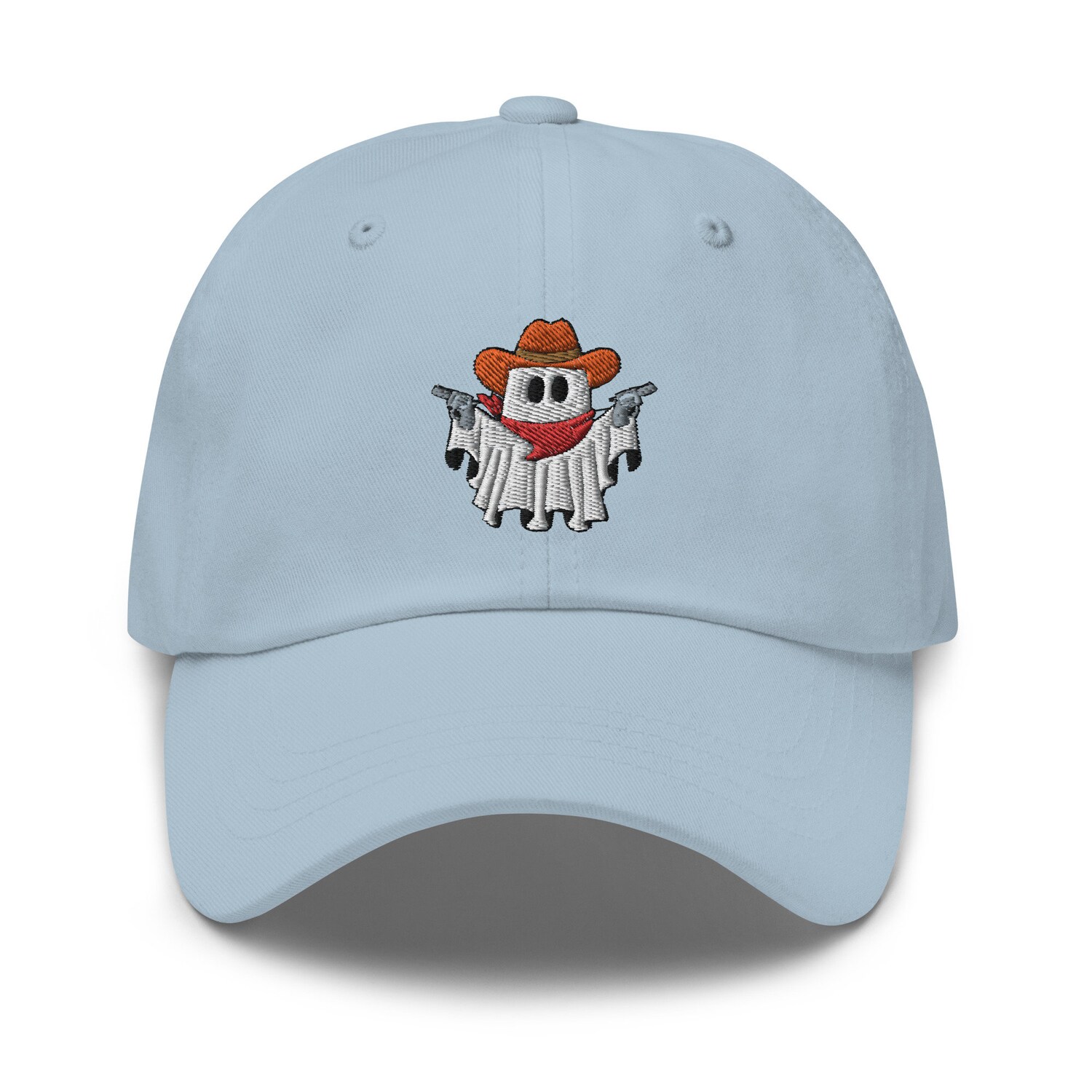 Cowboy Ghost Guns Hat - Embroidered Western Ghost Dad Cap Funny Spooky Gift image 3