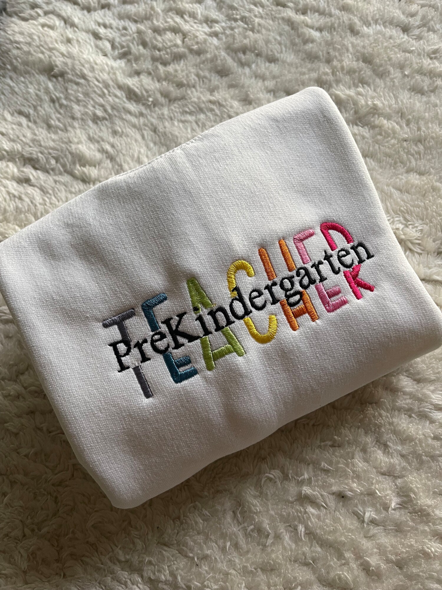 Personalized Embroidered Teacher Sweatshirt Custom Teacher Sweatshirt Personalized Teacher Gift image 2