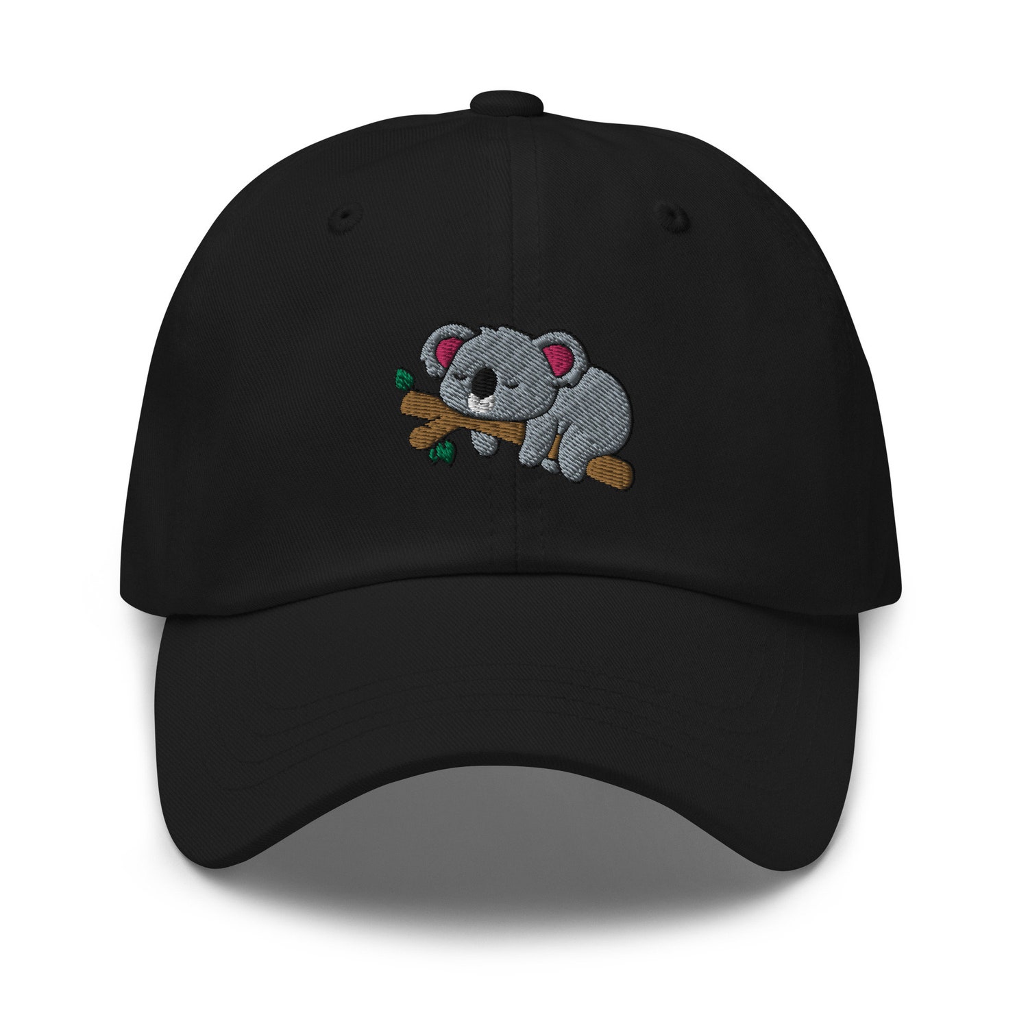 Koala Sleeping on Tree Embroidered Dad Hat - Koala Lover Adjustable Baseball Cap image 5