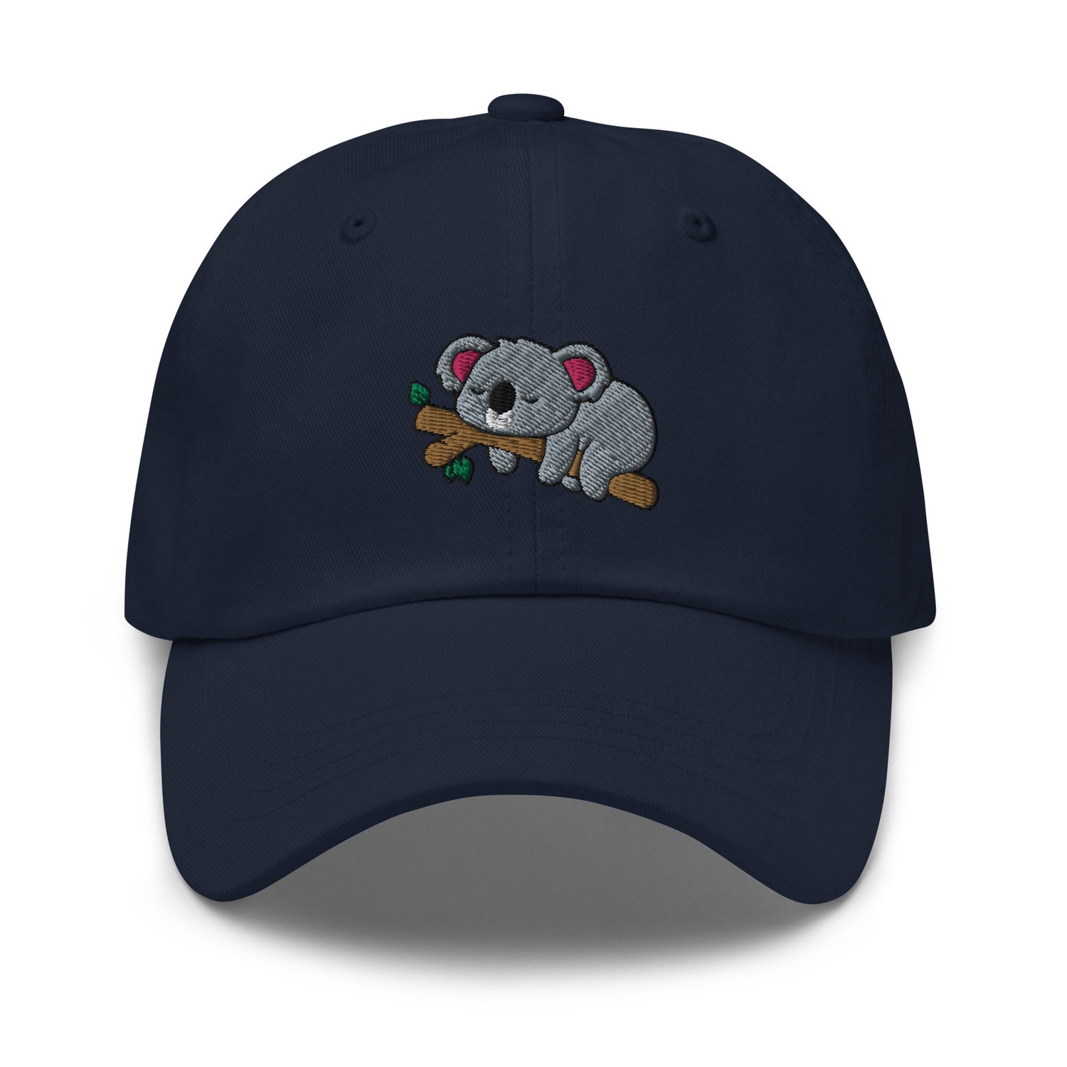 Koala Sleeping on Tree Embroidered Dad Hat - Koala Lover Adjustable Baseball Cap image 4