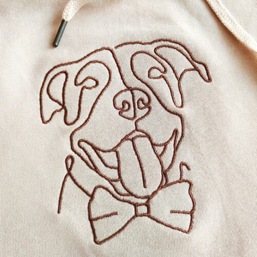 Custom Embroidered Dog Hoodie Personalized Pet Sweatshirt Unisex Dog Mom Sweater Gift image 0