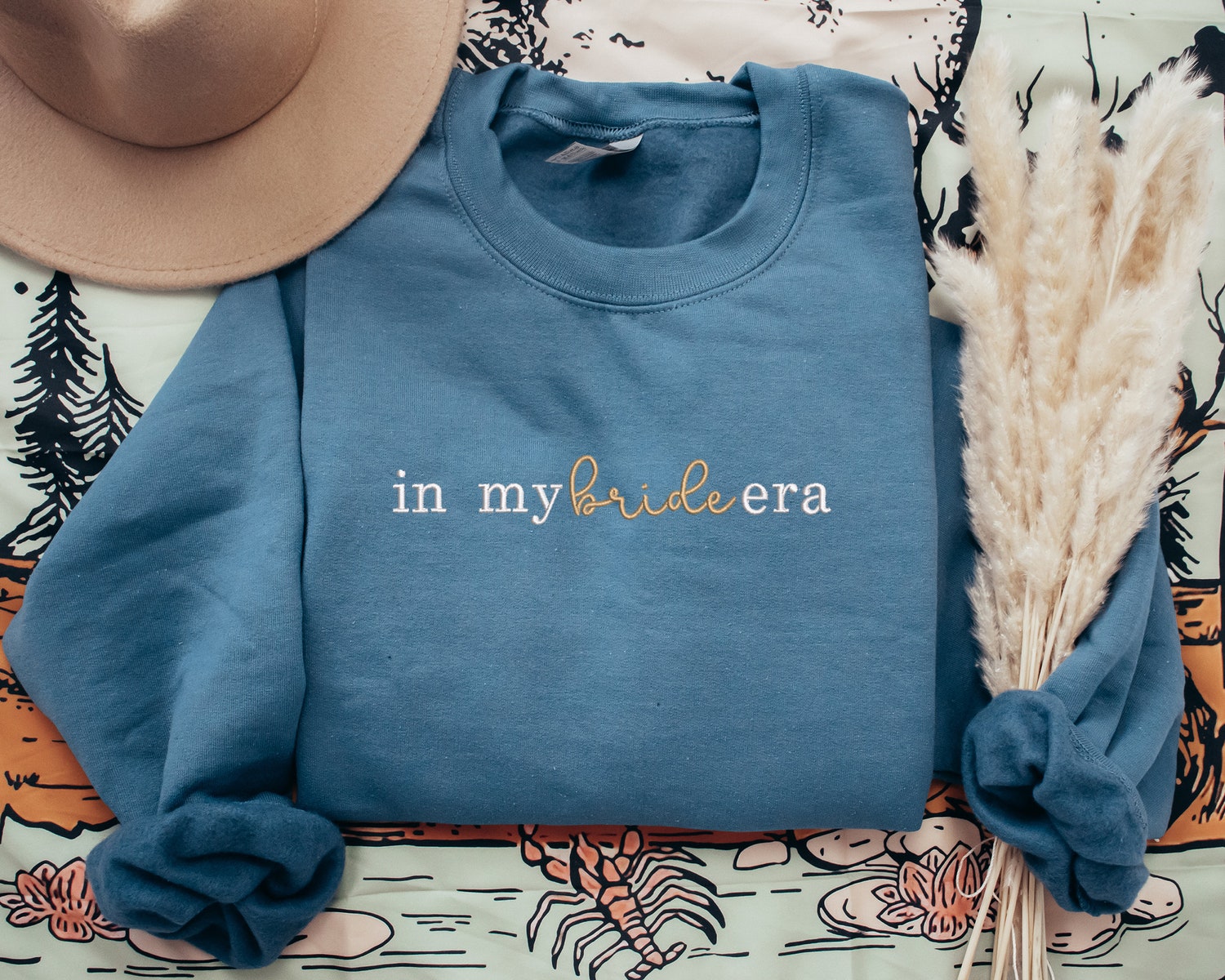 Bride Era Embroidered Sweatshirt Perfect Gift for Brides Custom Bride Sweatshirt image 4