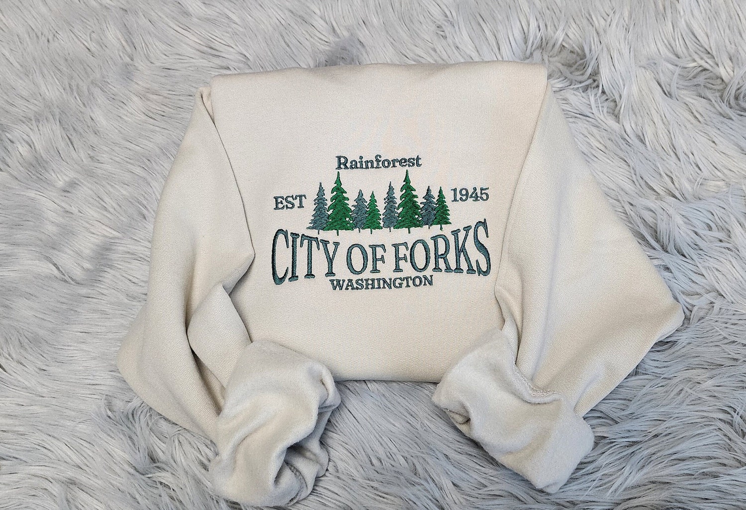 City of Forks Washington Embroidered Unisex Sweatshirt Men & Women Hoodie Option Available image 2