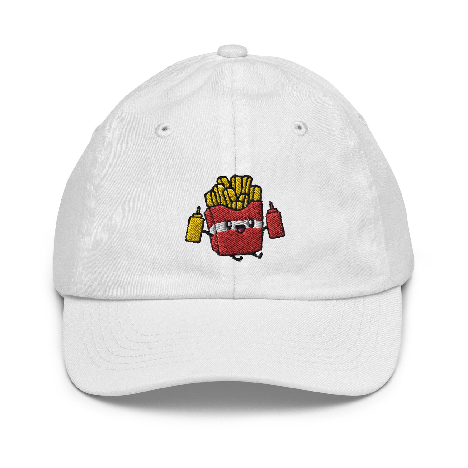 Cute French Fries Embroidered Youth Baseball Cap image 3