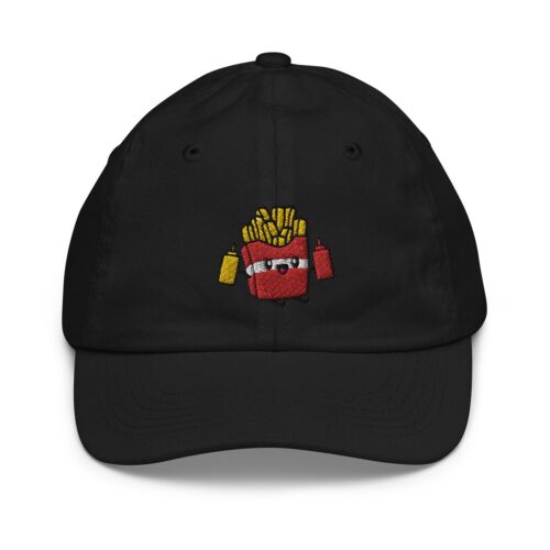 Cute French Fries Embroidered Youth Baseball Cap image 0