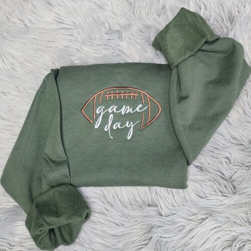 Unisex Embroidered Game Day Sweatshirt Perfect for Sports Fans Hoodie Option Available image 0