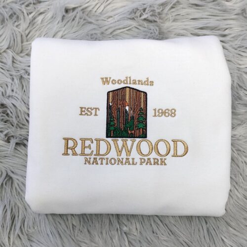 Redwood National Park Unisex Sweatshirt California Woodland Embroidered Pullover USA National Parks Apparel image 0