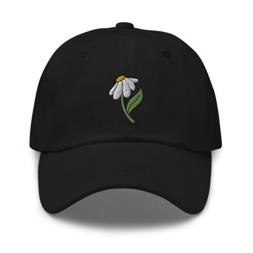 Daisy Embroidered Dad Hat - Unisex Adjustable Baseball Cap for Flower Lovers Gift image 0