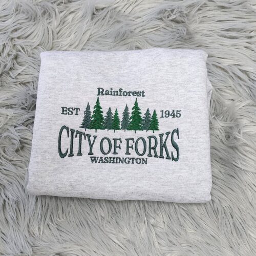 City of Forks Washington Embroidered Unisex Sweatshirt Men & Women Hoodie Option Available image 0