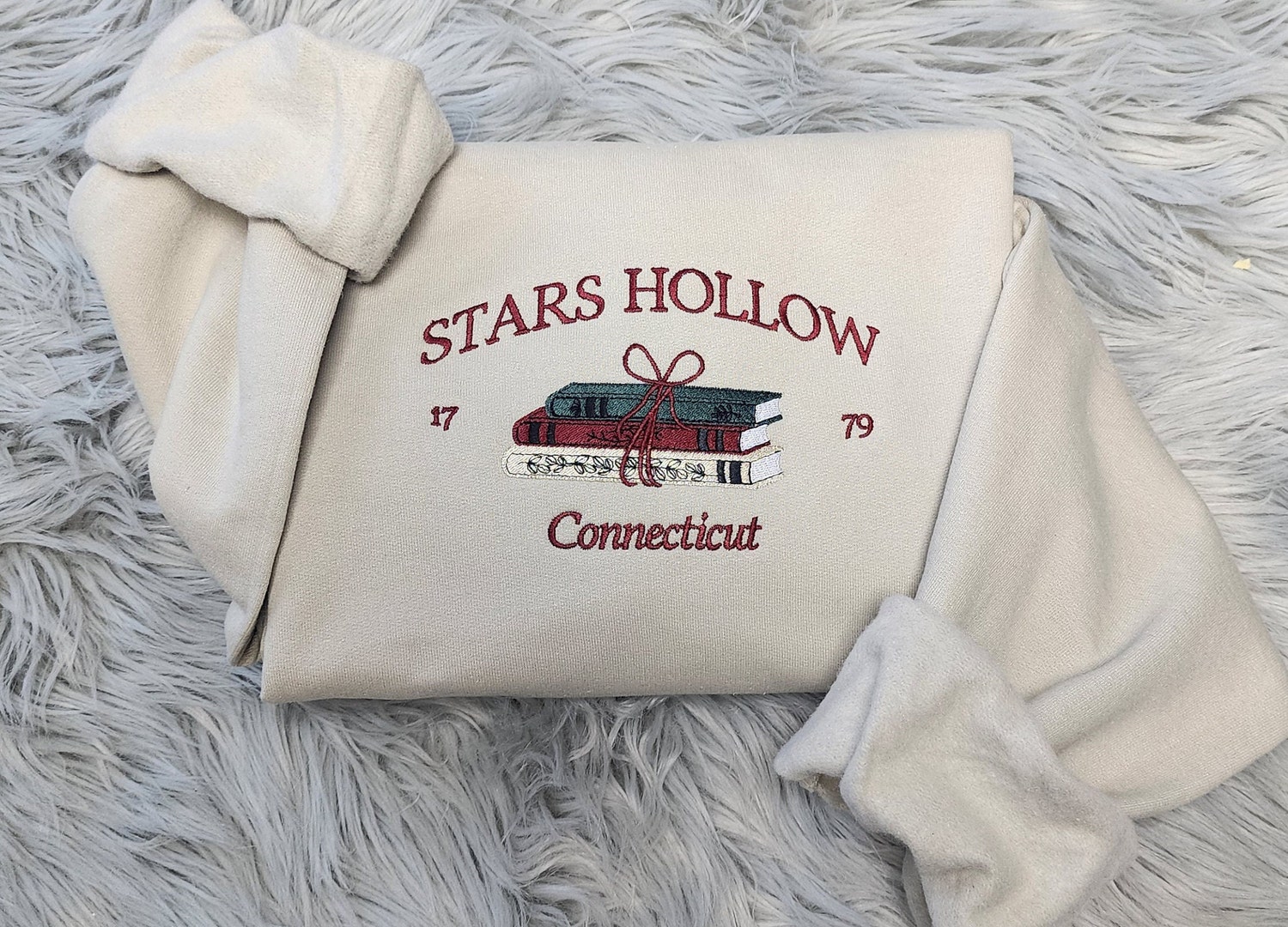 Stars Hollow Connecticut Embroidered Sweatshirt Unisex Hoodie or Sweatshirt Gift image 1