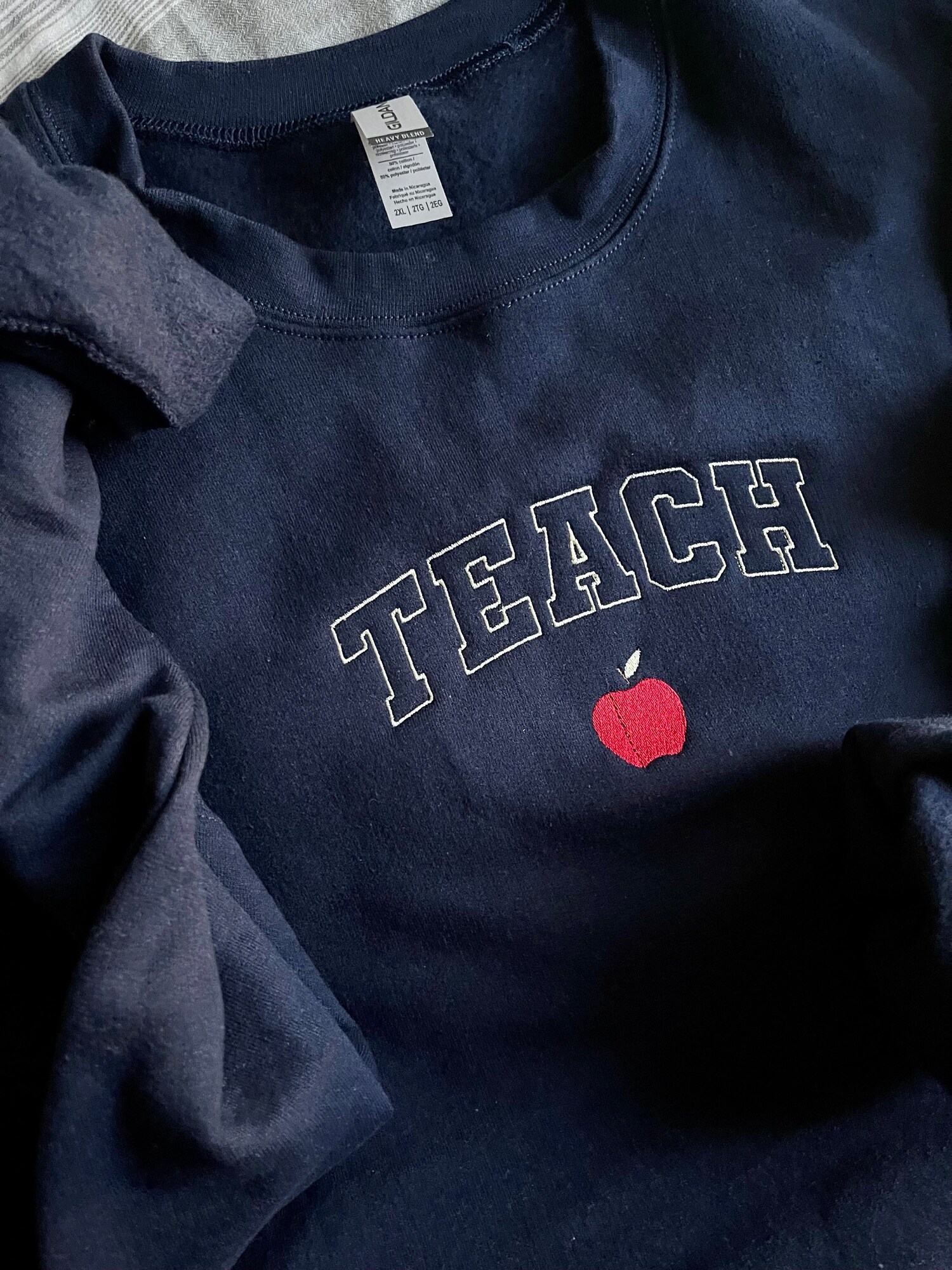 Teacher Embroidered Sweatshirt Teacher Gift Crewneck Appreciation Gift for Teachers image 2