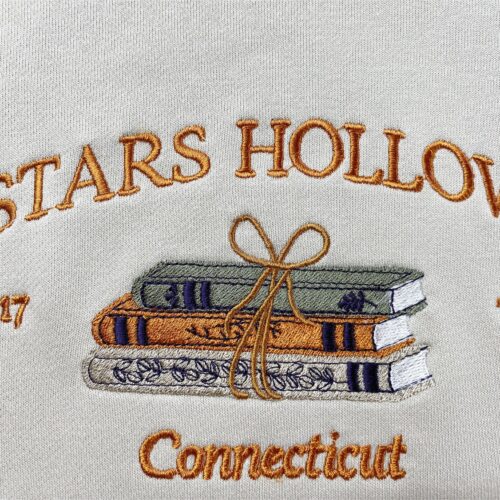 Stars Hollow Connecticut Embroidered Sweatshirt Cozy Book Lover Hoodie Crew Neck T-shirt image 0