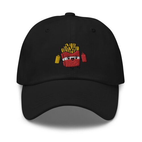 Cute French Fries Embroidered Dad Hat image 0