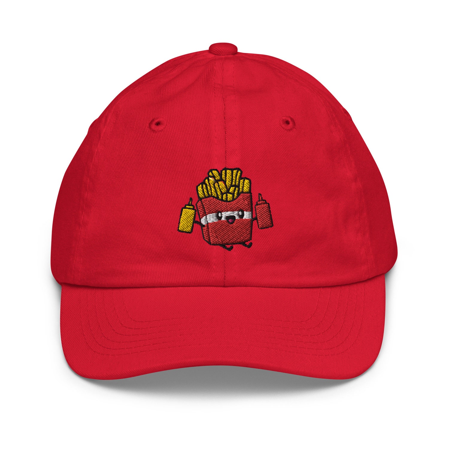 Cute French Fries Embroidered Youth Baseball Cap image 8