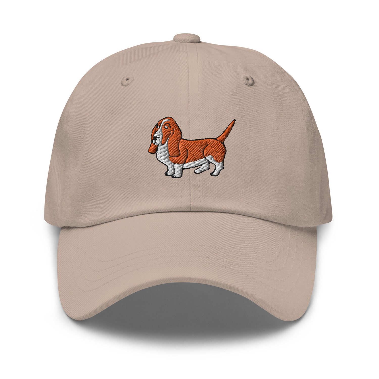 Basset Hound Dad Hat Embroidered Unisex Baseball Cap - Handmade Gifts for Dog Owners image 1