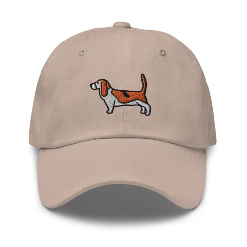 Basset Hound Embroidered Adjustable Baseball Cap - Dog Lover Gifts Dad Hat image 0