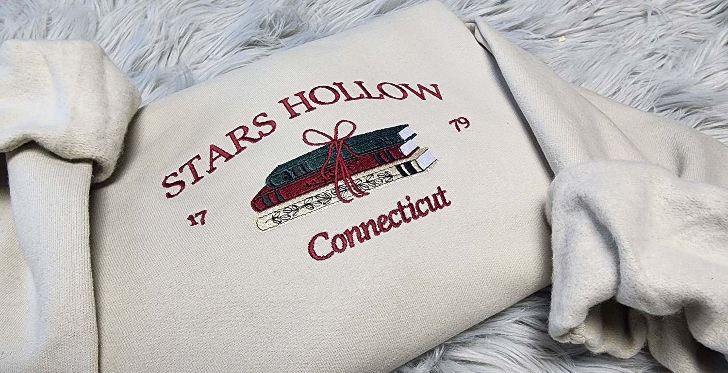 Stars Hollow Connecticut Embroidered Sweatshirt Unisex Hoodie or Sweatshirt Gift image 3