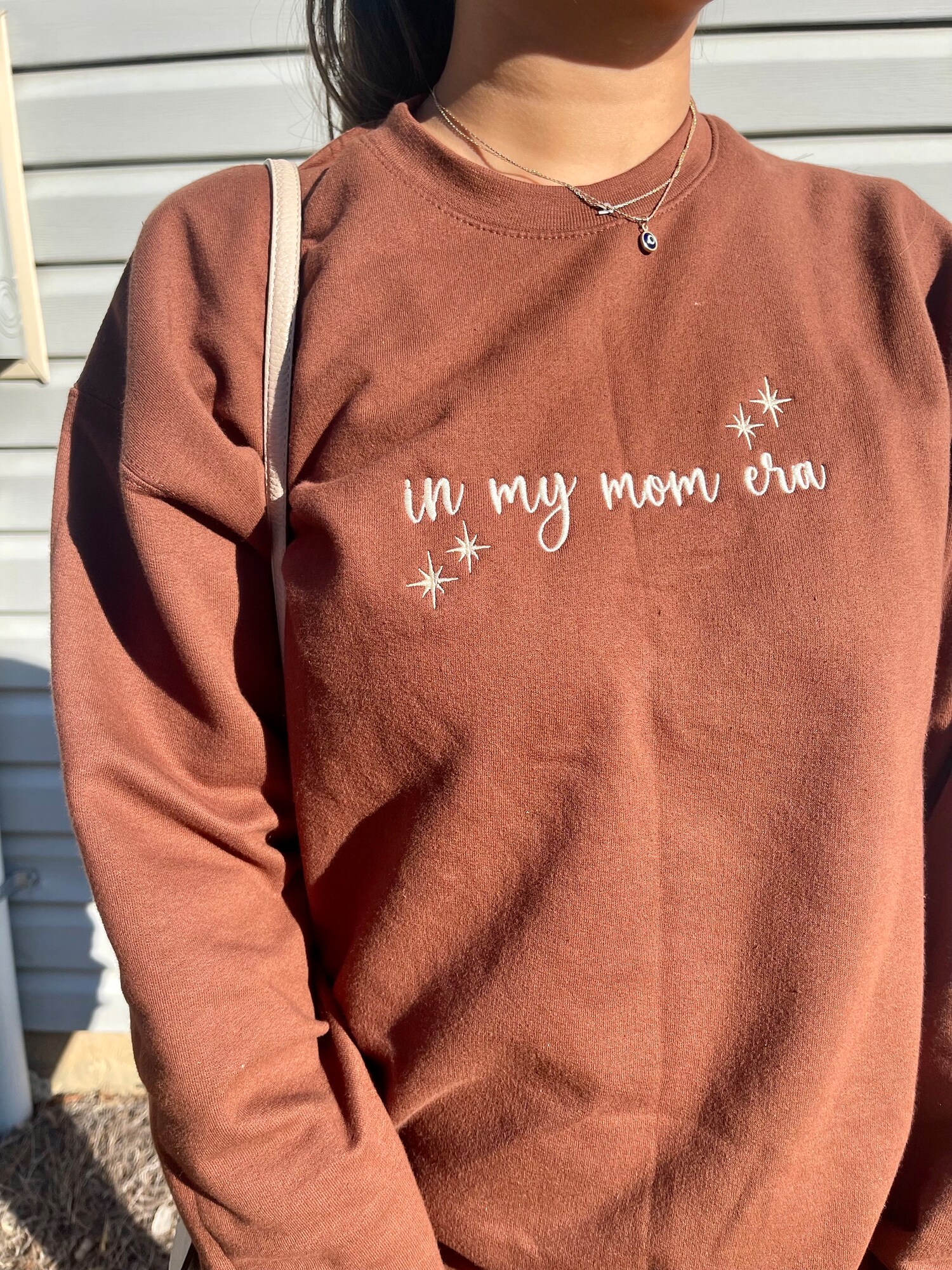 Custom Embroidered Crewneck Sweatshirt - In My Era Trendy Gift for Moms, Grandmas, Friends image 3