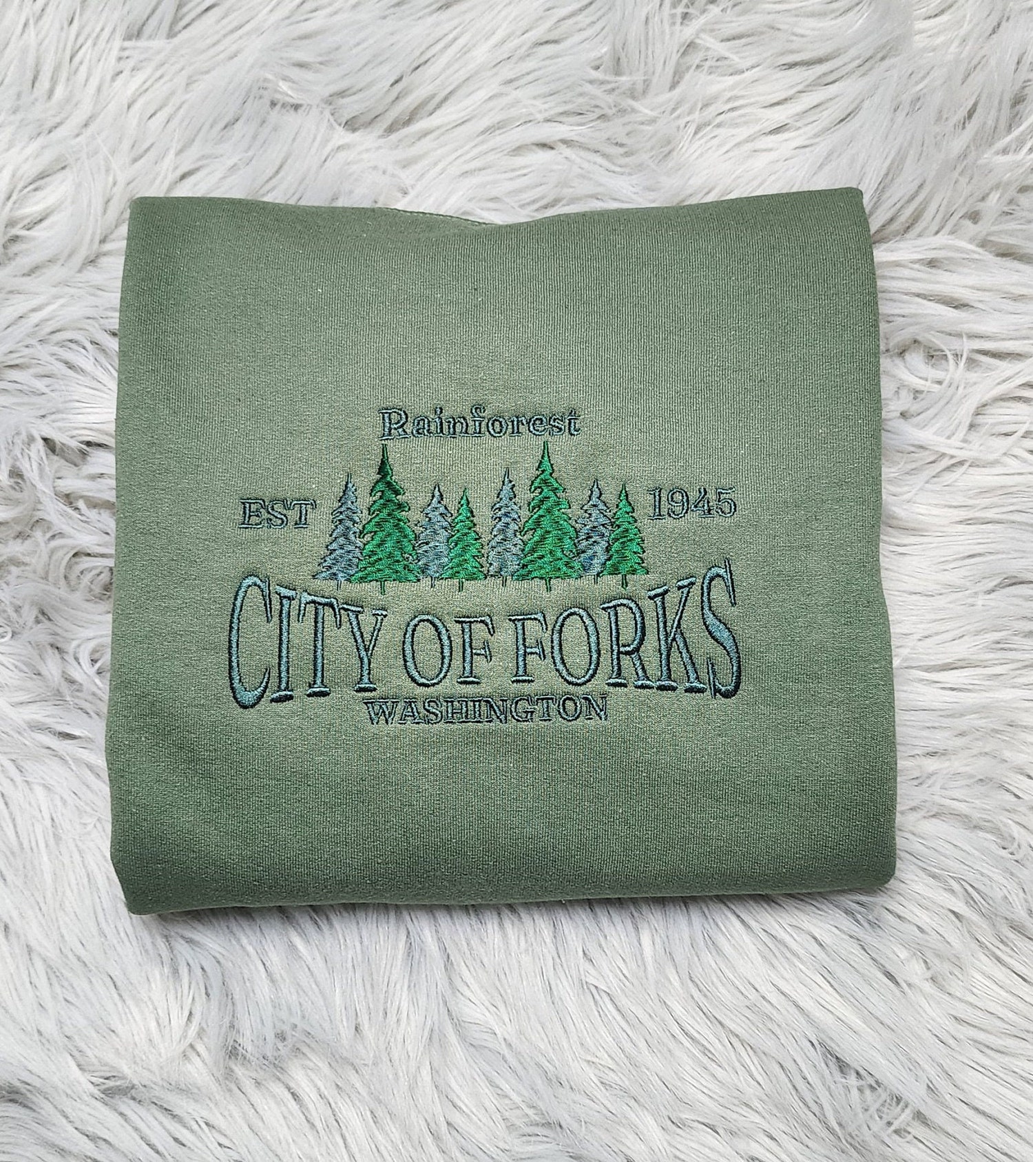 City of Forks Washington Embroidered Unisex Sweatshirt Men & Women Hoodie Option Available image 3