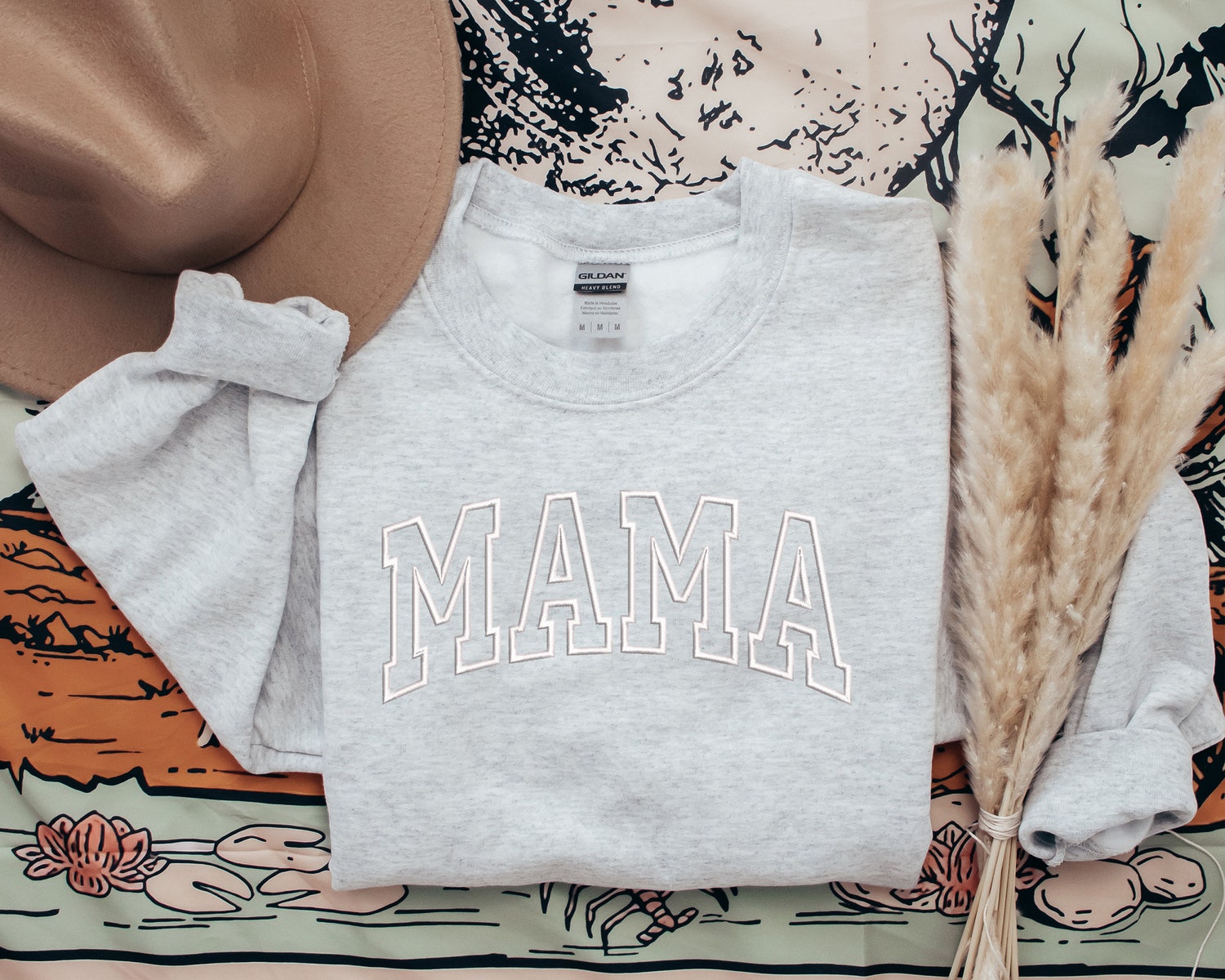 Mama Embroidered Sweatshirt Perfect Mother's Day Gift for Mom or New Moms image 1