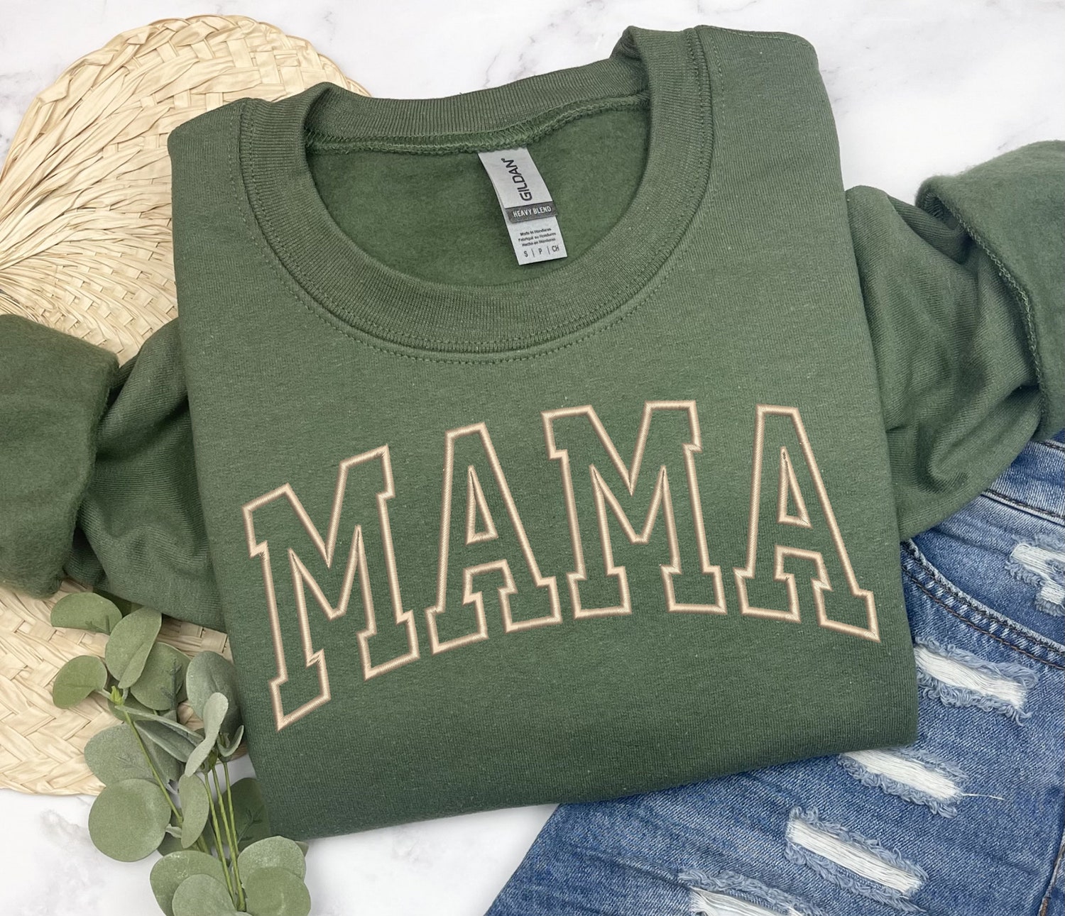 Mama Embroidered Sweatshirt Perfect Mother's Day Gift for Mom or New Moms image 2