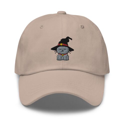 Wizard Cat Embroidered Dad Hat - Funny Kitten Baseball Cap Gift image 0