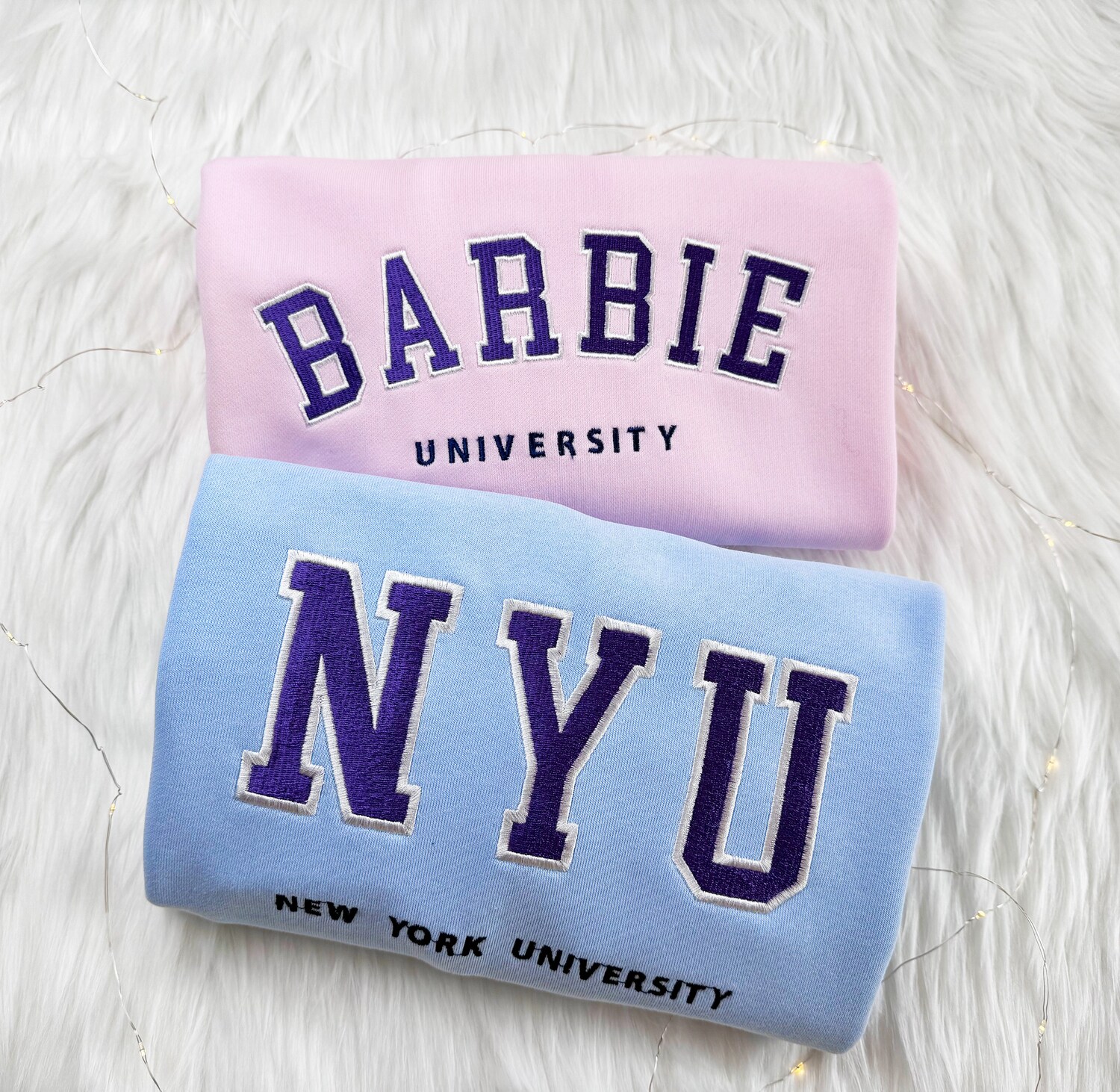 Custom Embroidered Varsity Sweatshirt | Personalized University Hoodie | Crew Neck Sweater image 3