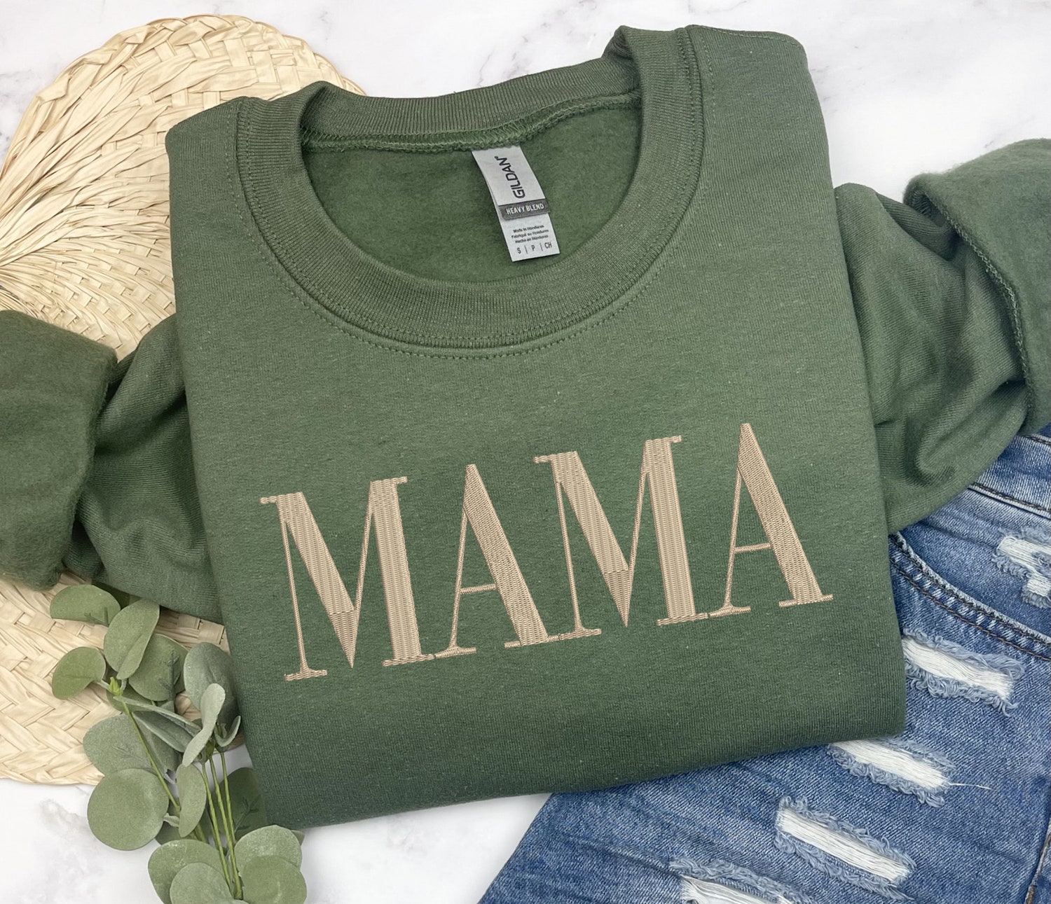Mama Embroidered Sweatshirt Perfect Mother's Day Gift for Mom or New Mom image 4