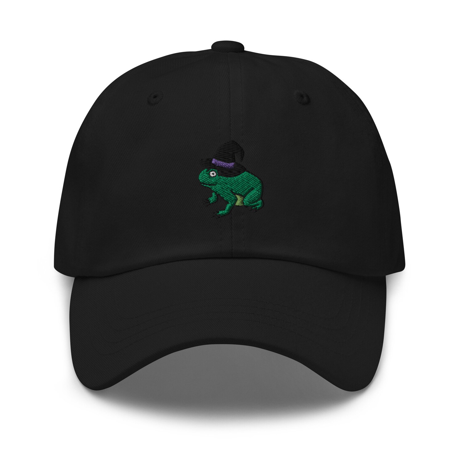 Wizard Frog Embroidered Unisex Dad Hat - Magical Toad Adjustable Baseball Cap Gift image 1