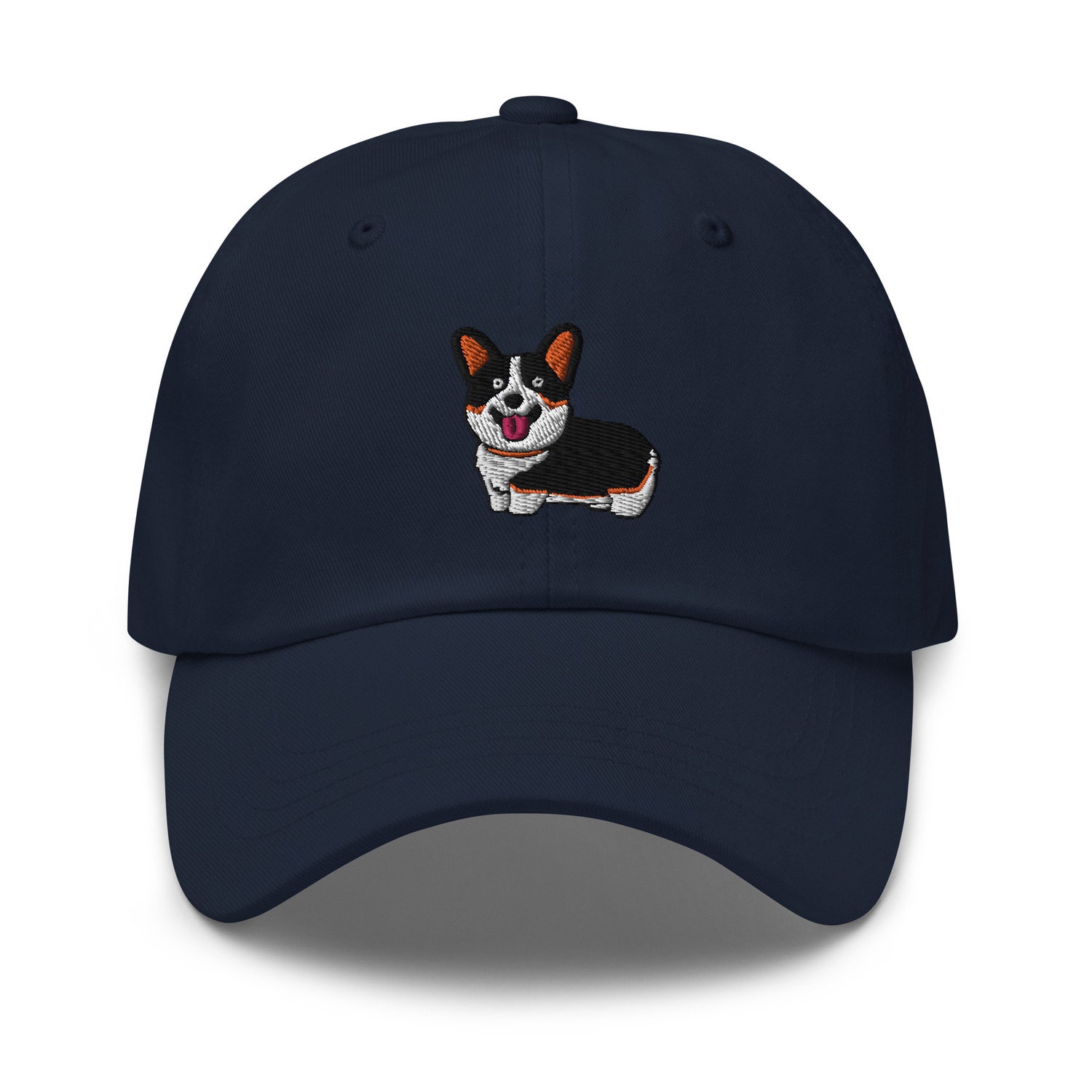 Tricolor Corgi Embroidered Dad Hat - Pet Lover Gift Unisex Baseball Cap image 3