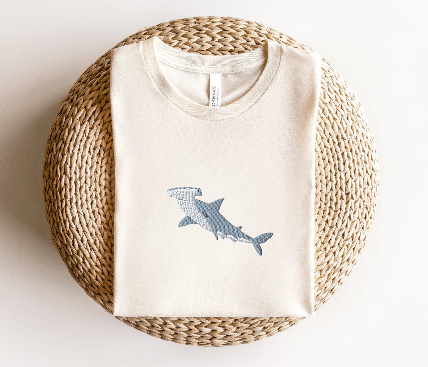 Embroidered Hammerhead Shark Unisex T-Shirt Marine Biology Gift Comfort Colors Tee image 1