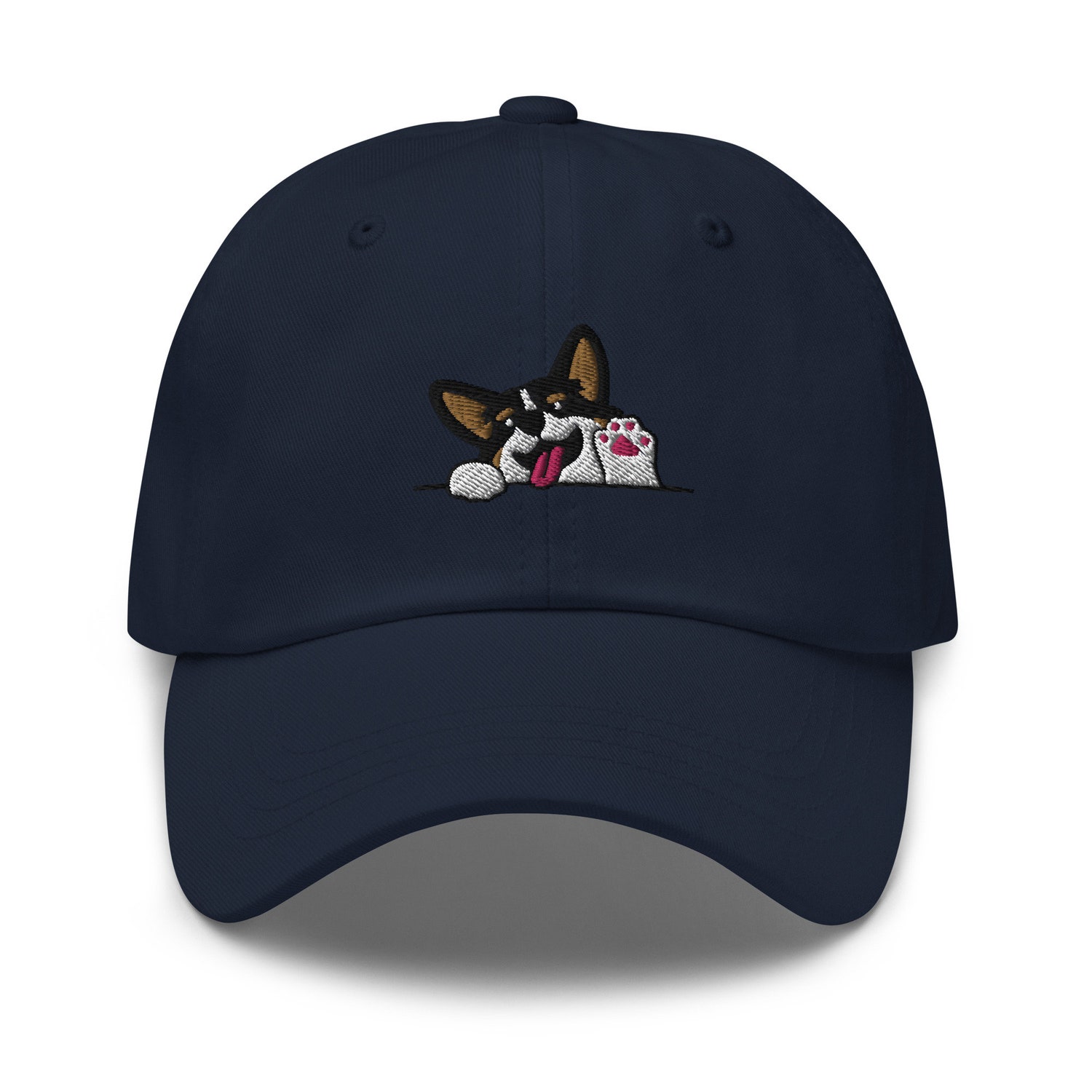 Corgi Embroidered Dad Hat - Cute Tricolor Corgi Lover Gift Baseball Cap image 4