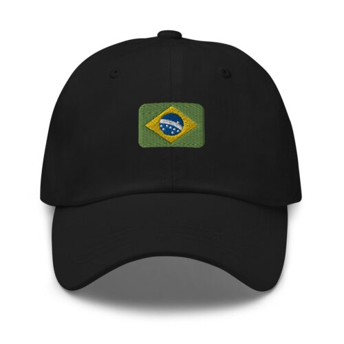 Brazil Embroidered Dad Hat - Brazilian Flag Unisex Adjustable Cap Gift image 1