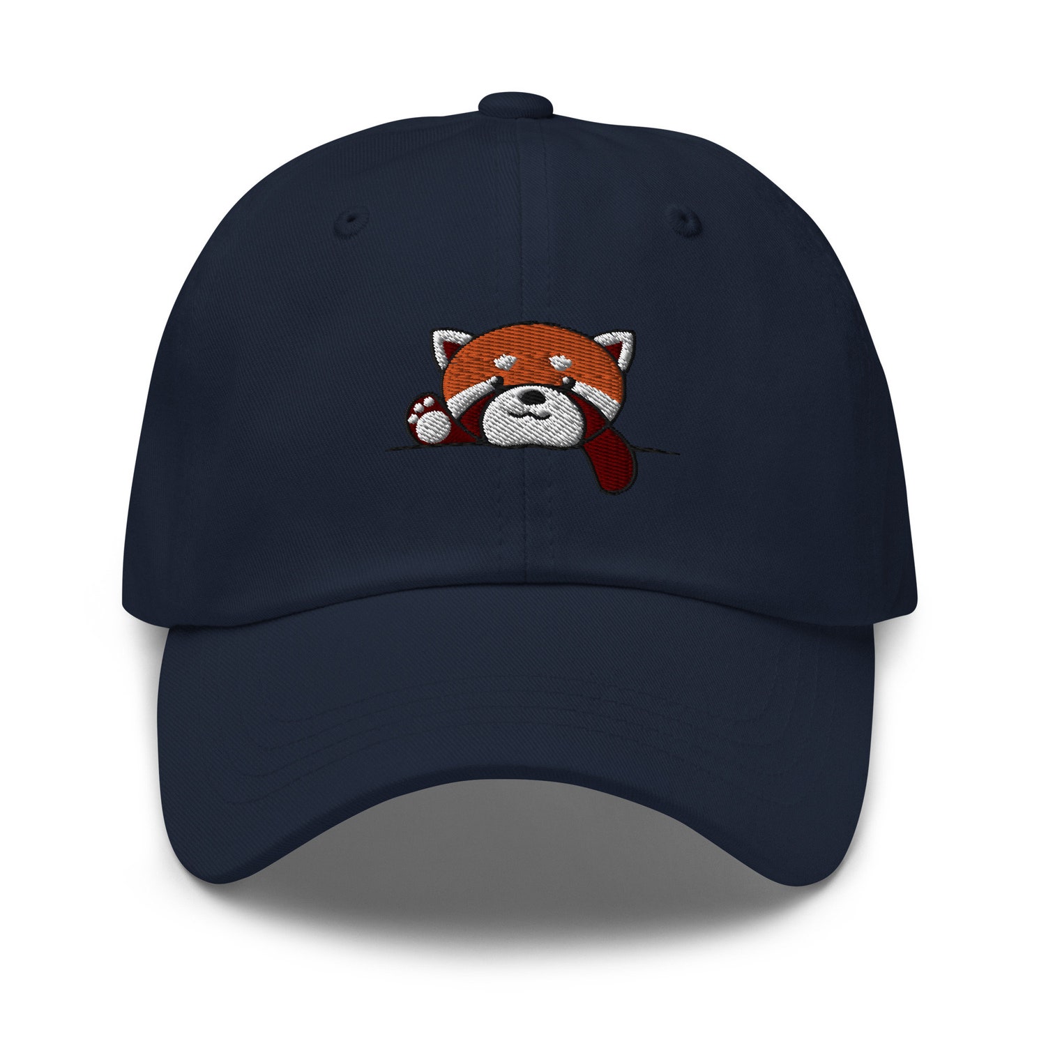 Red Panda Paws Up Embroidered Dad Hat - Cute Adjustable Baseball Cap for Panda Lovers image 2