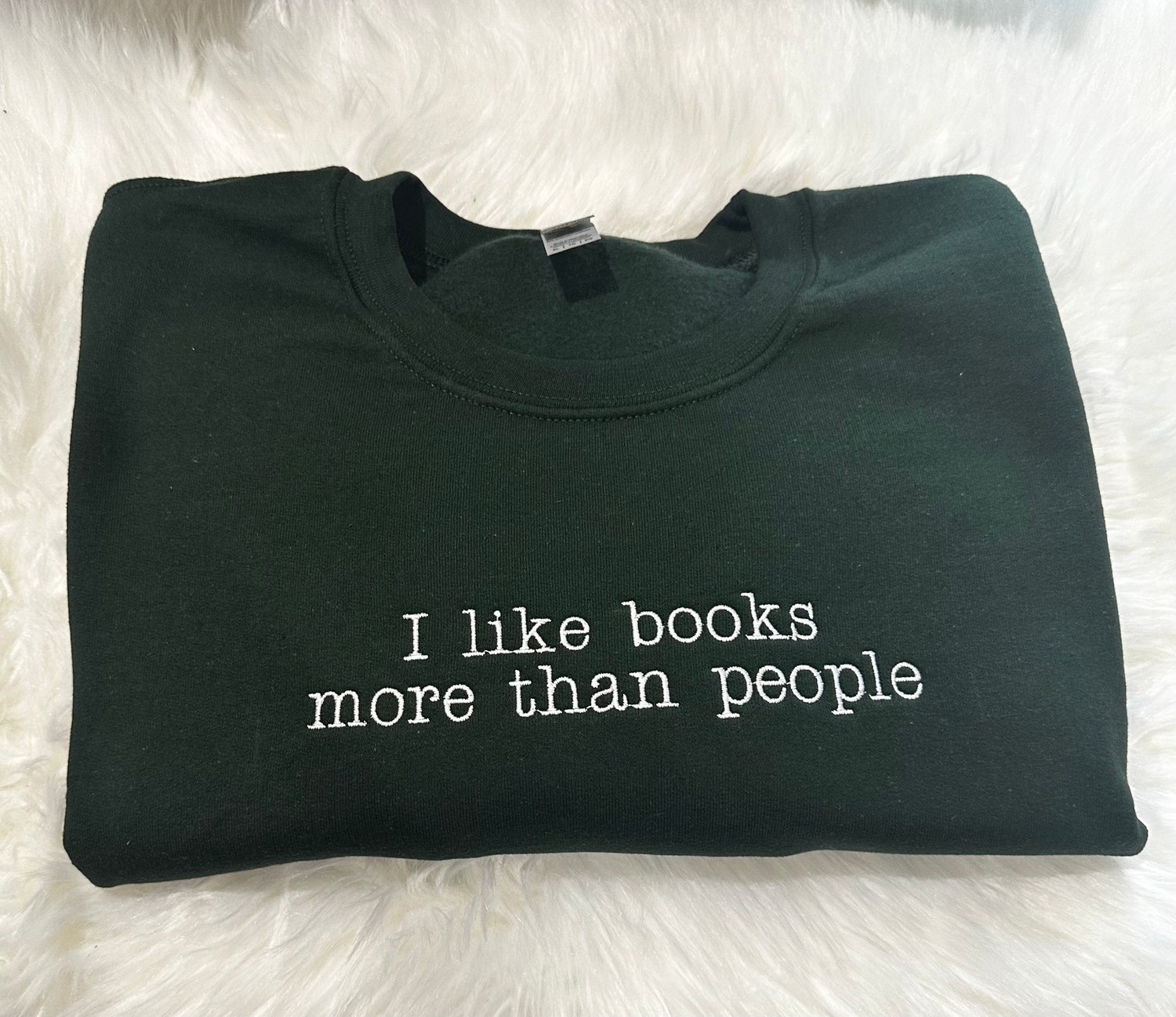 Book Lover Embroidered Sweatshirt Books Are Better Than People Bookish Gift Library Apparel image 3