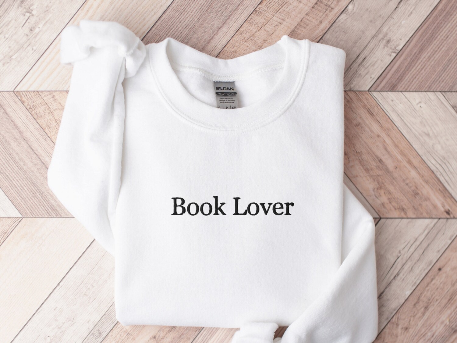 Book Lover Embroidered Sweatshirt Reading Gift Librarian & Bookworm Apparel Cozy Bookish Pullover image 1