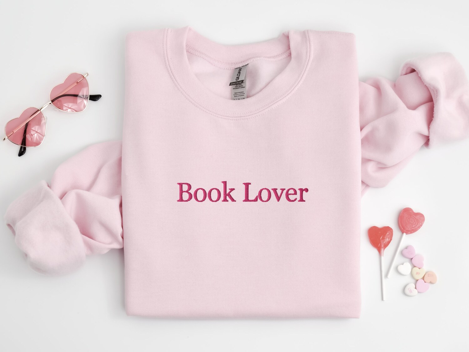 Book Lover Embroidered Sweatshirt Reading Gift Librarian & Bookworm Apparel Cozy Bookish Pullover image 7