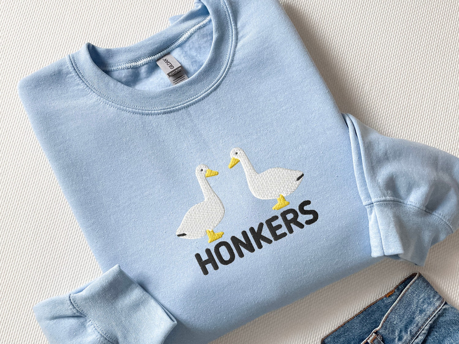 Y2K Style Honkers Embroidered Unisex Sweatshirt Funny Silly Goose University Crewneck image 4