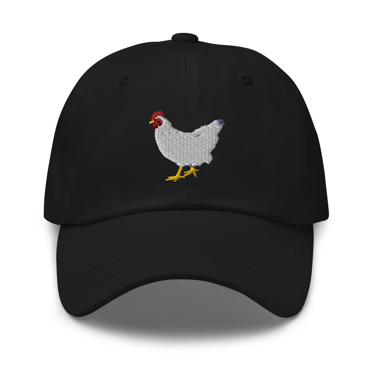 Chicken Hen Embroidered Dad Hat - Farm Baseball Cap for Men and Women image 1