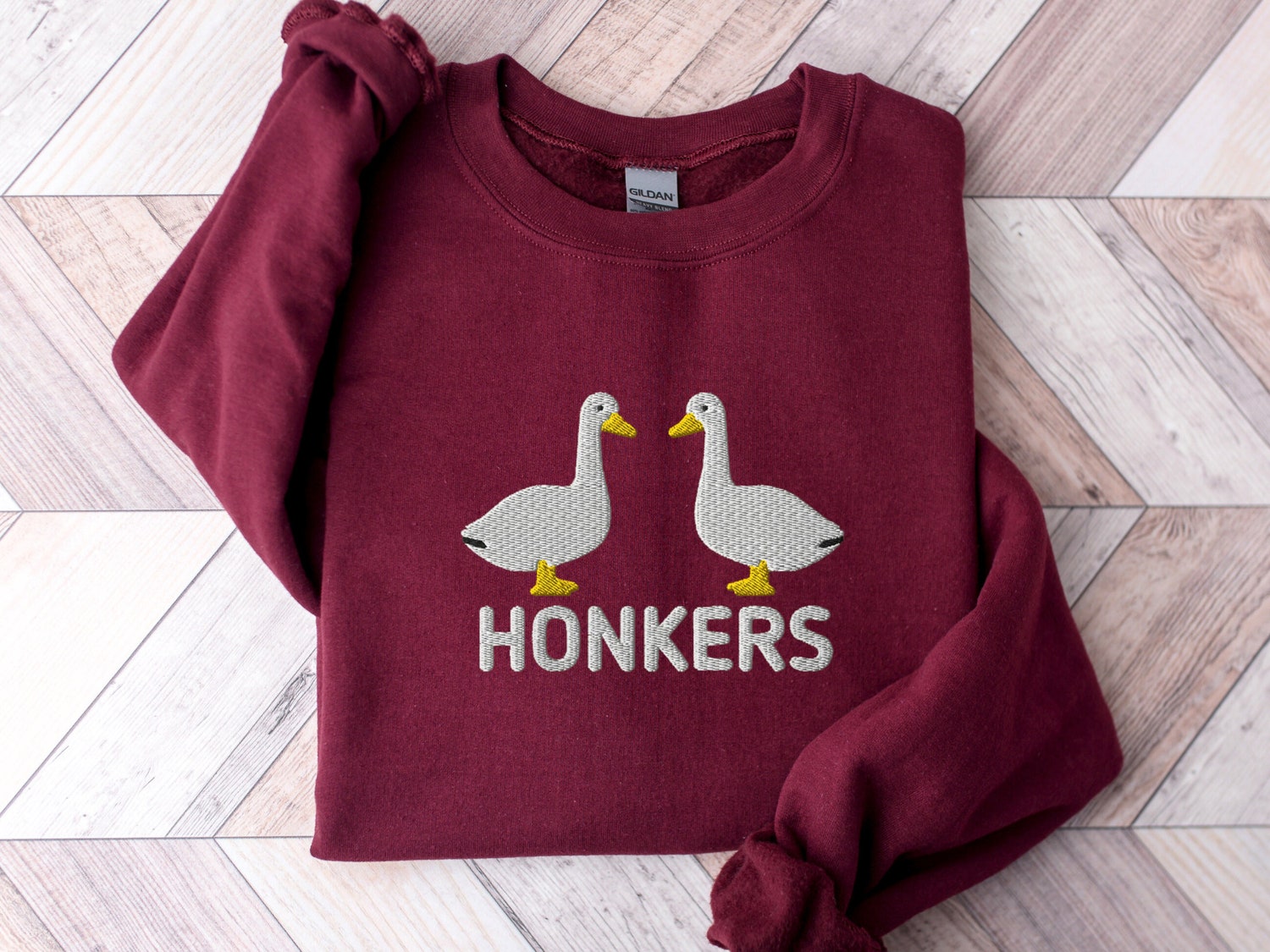 Y2K Style Honkers Embroidered Unisex Sweatshirt Funny Silly Goose University Crewneck image 6