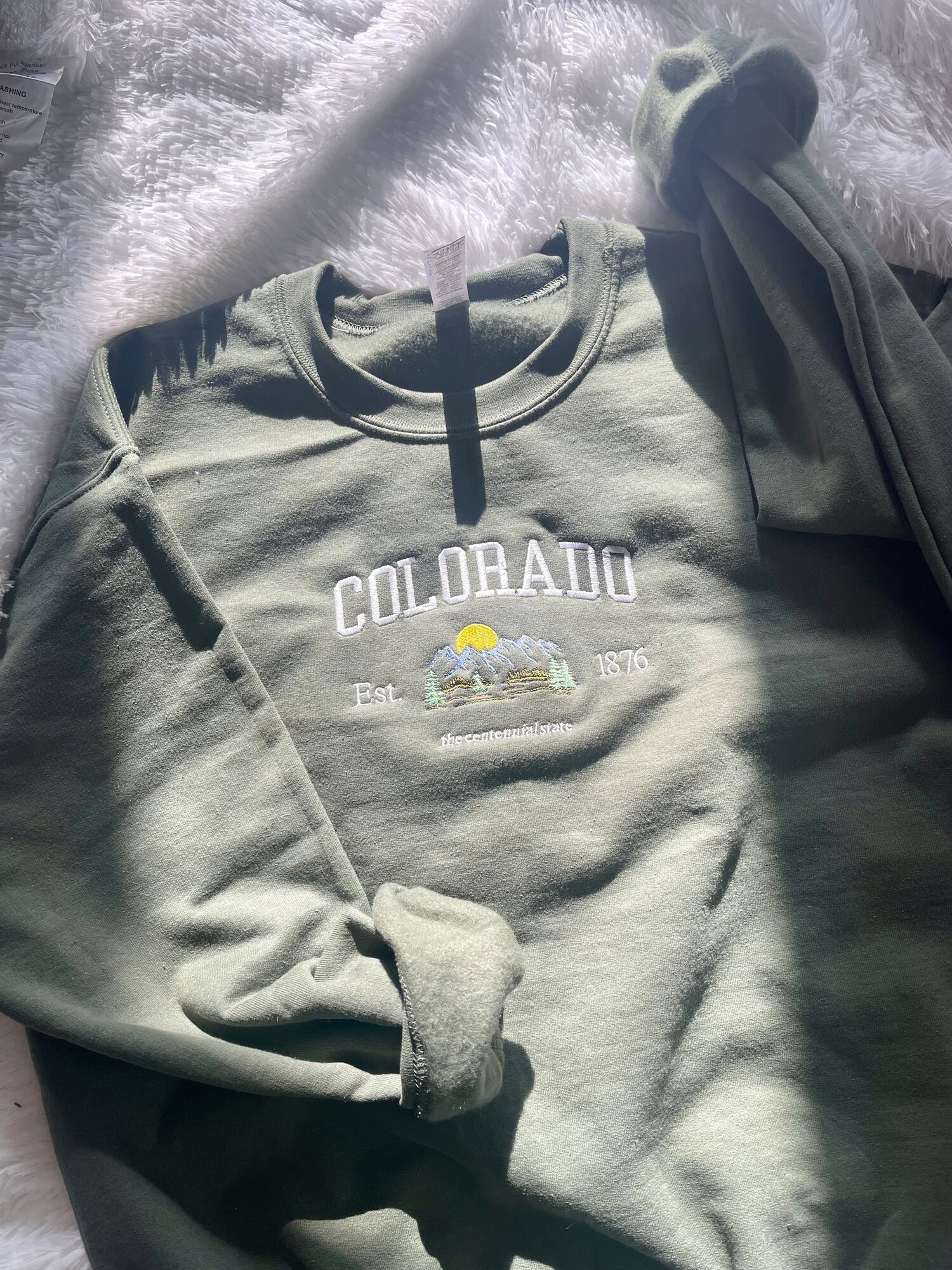 Colorado Nature Embroidered Sweatshirt Souvenir Gift for Her and Him Comfy Colorado Sweatshirt image 3