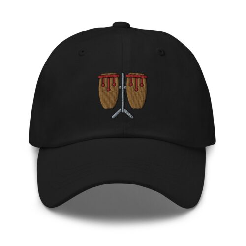 Bongo Drums Embroidered Dad Hat - Baseball Cap for Drum Lovers image 1