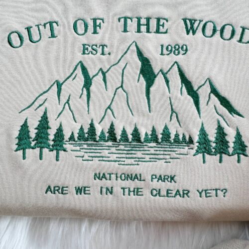 Mountain National Park Embroidered Sweatshirt Forest National Park Hoodie Nature T-Shirt image 0